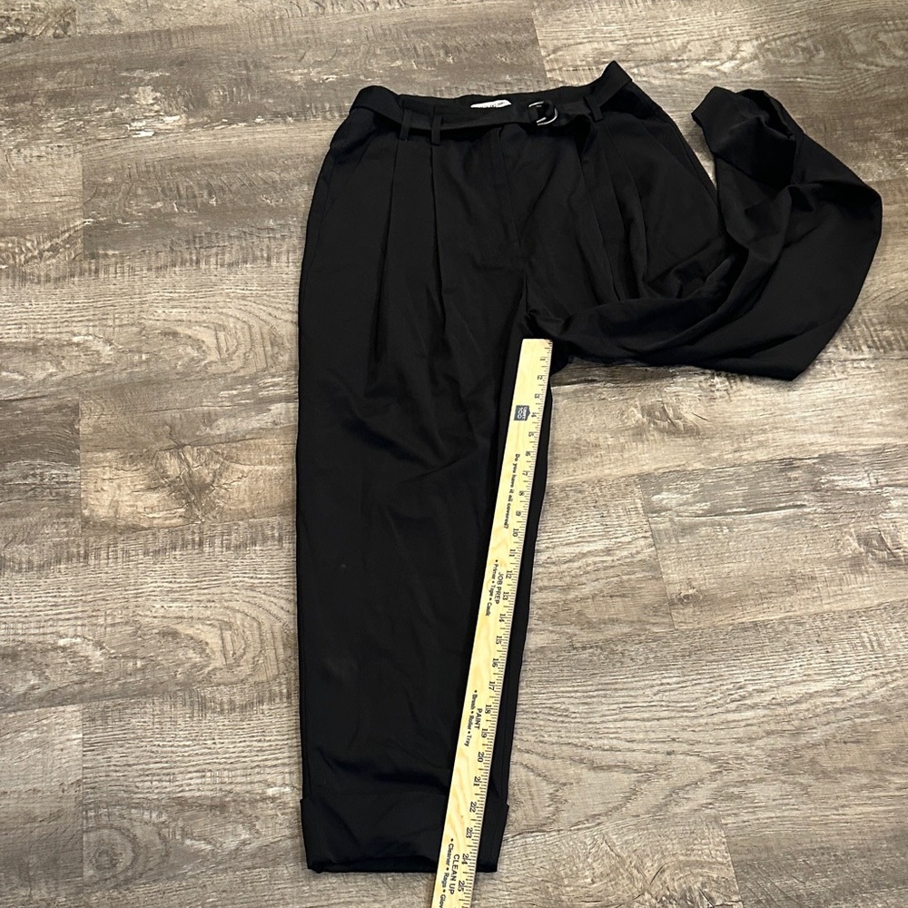 Elizabeth and James Women's Pleated High Rise Black Dress Pants Size 14 - Picture 4 of 10